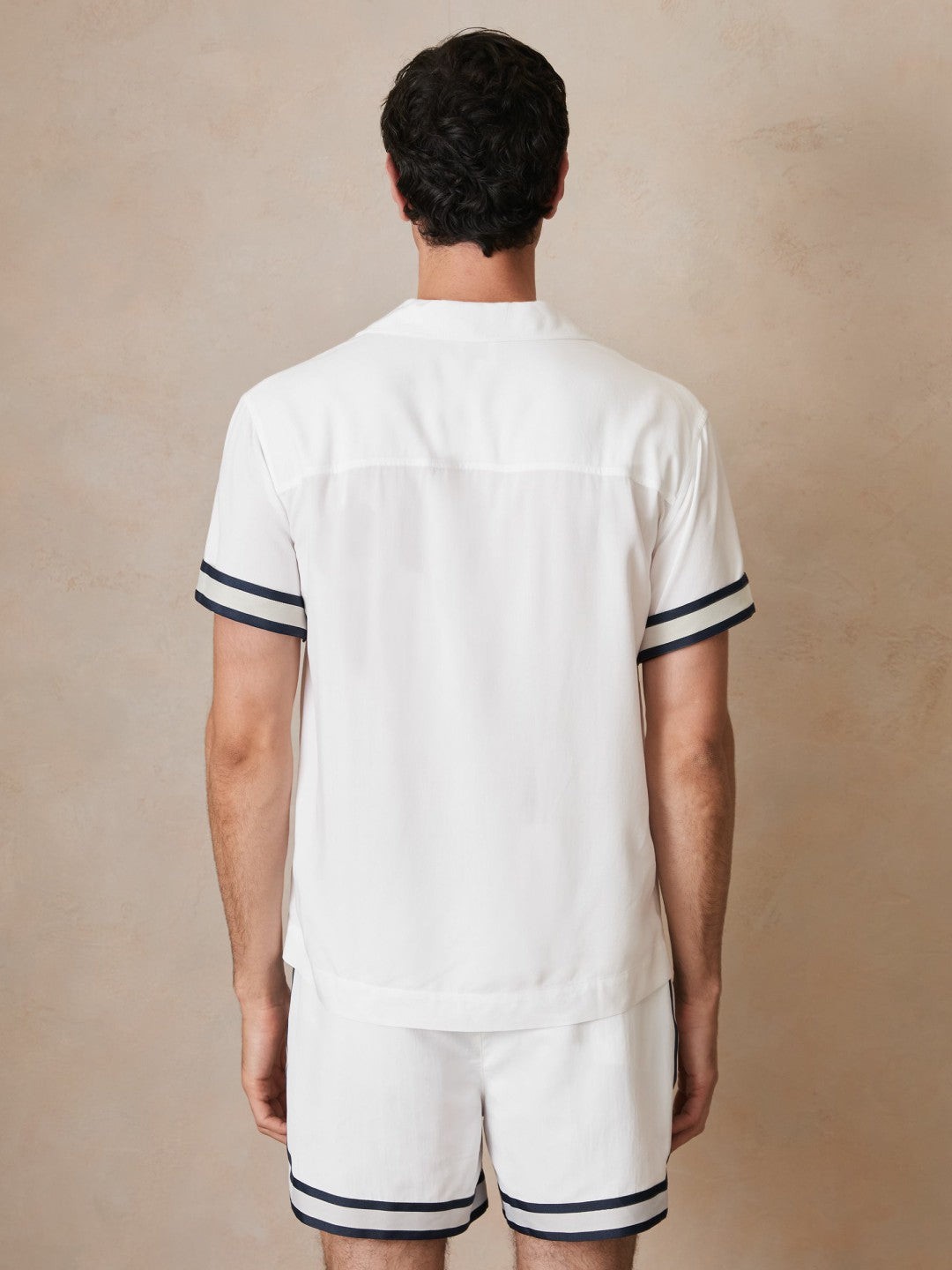 | Ché Stripe-Cuff Shirt in White