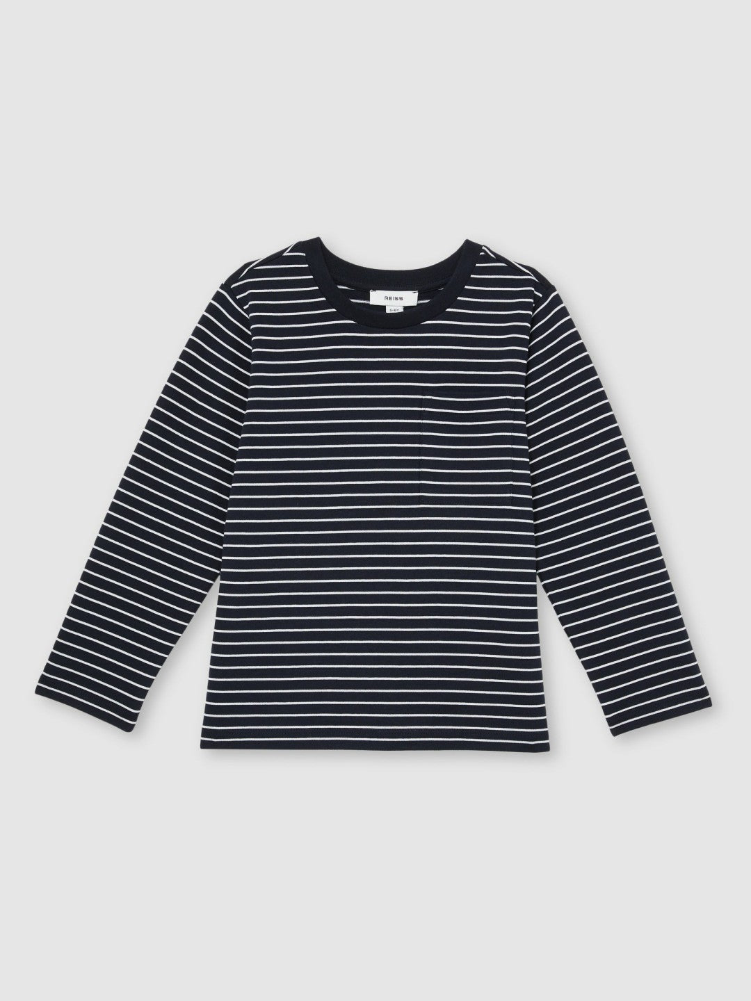13-14 yrs Stretch-Cotton Stripe T-Shirt in Navy/White