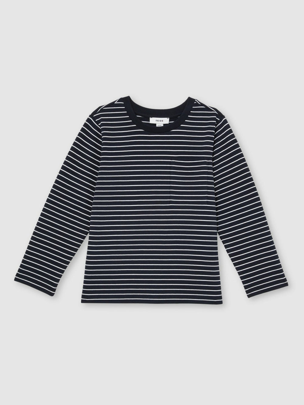 13-14 yrs Stretch-Cotton Stripe T-Shirt in Navy/White