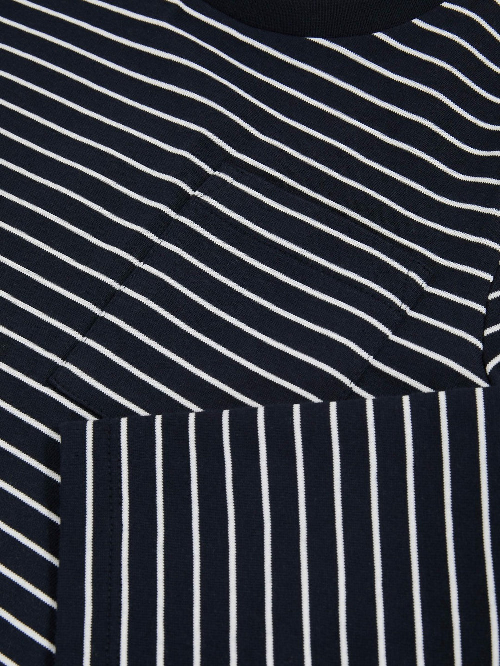 13-14 yrs Stretch-Cotton Stripe T-Shirt in Navy/White
