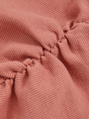4-9 yrs Cotton Ruched Long-Sleeve T-Shirt with Stretch in Rose