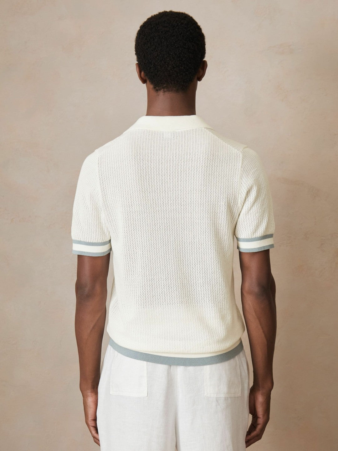 | Ché Cotton Knit Polo Shirt in White