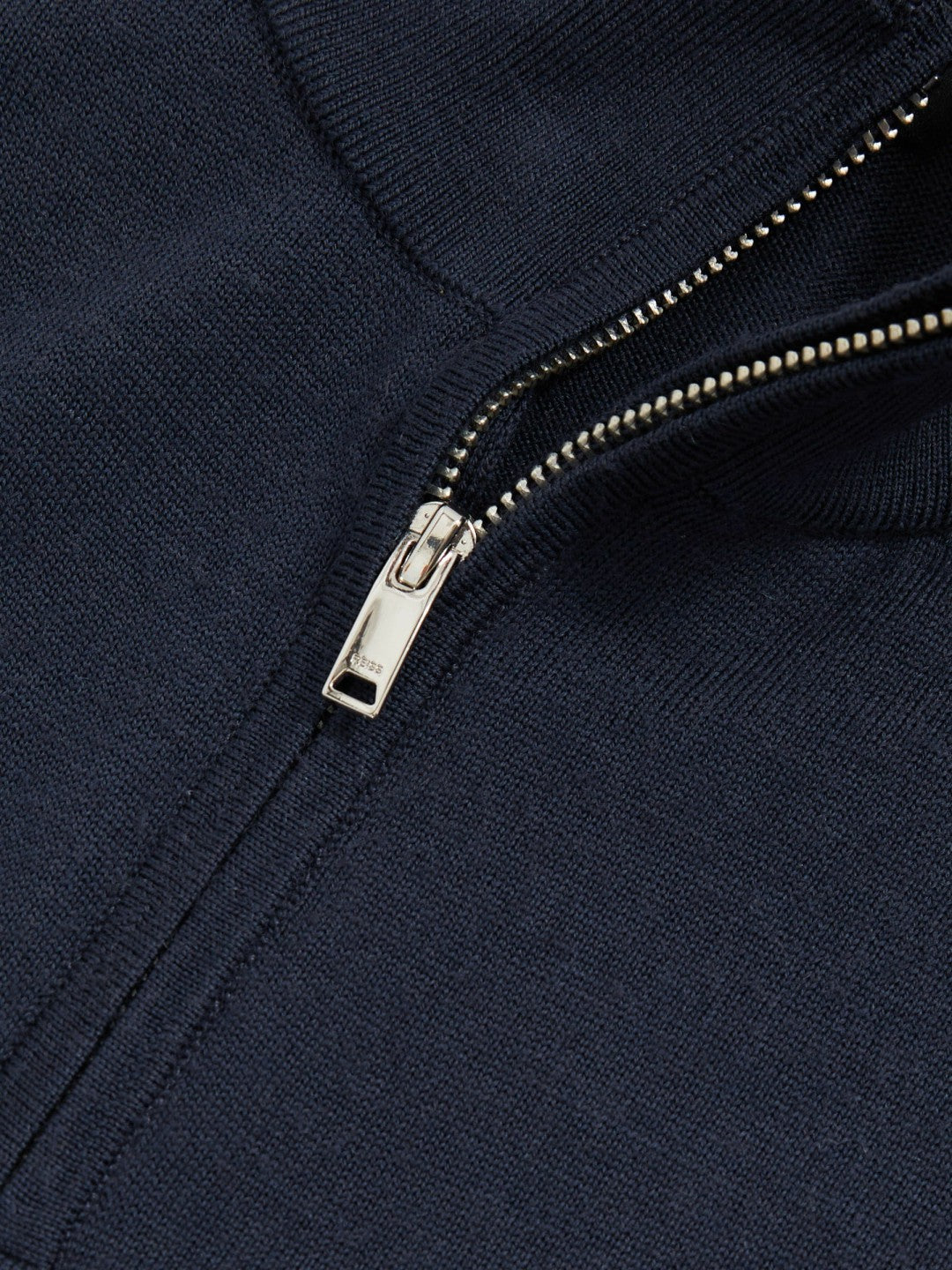 Merino Wool Half-Zip Jumper in Midnight Navy