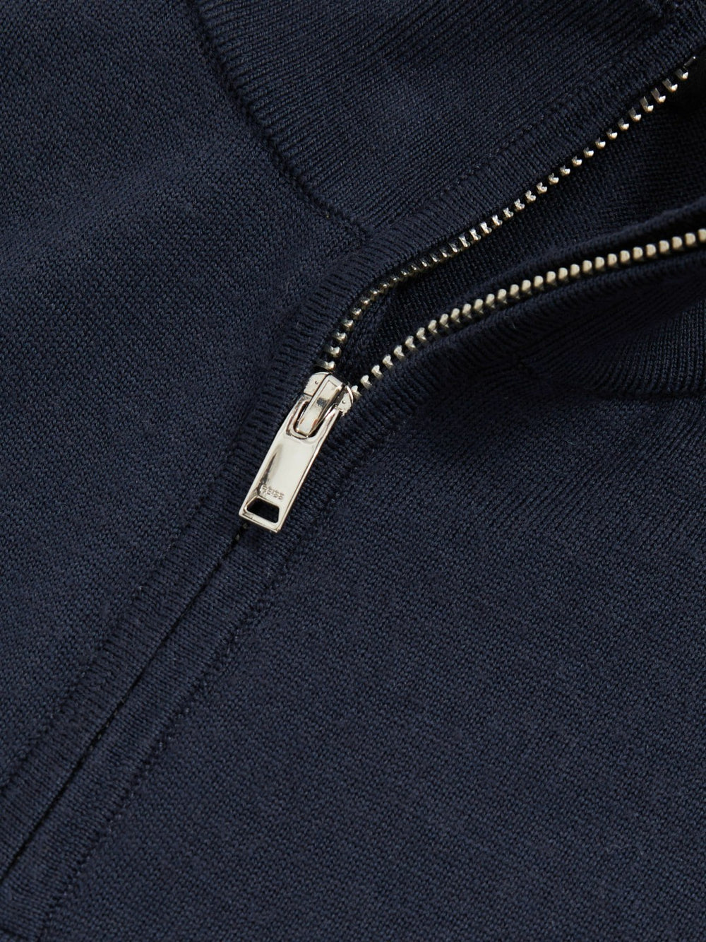 Merino Wool Half-Zip Jumper in Midnight Navy