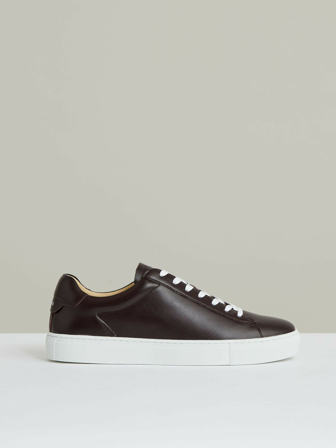 Leather Low-Top Trainers in Plum Purple