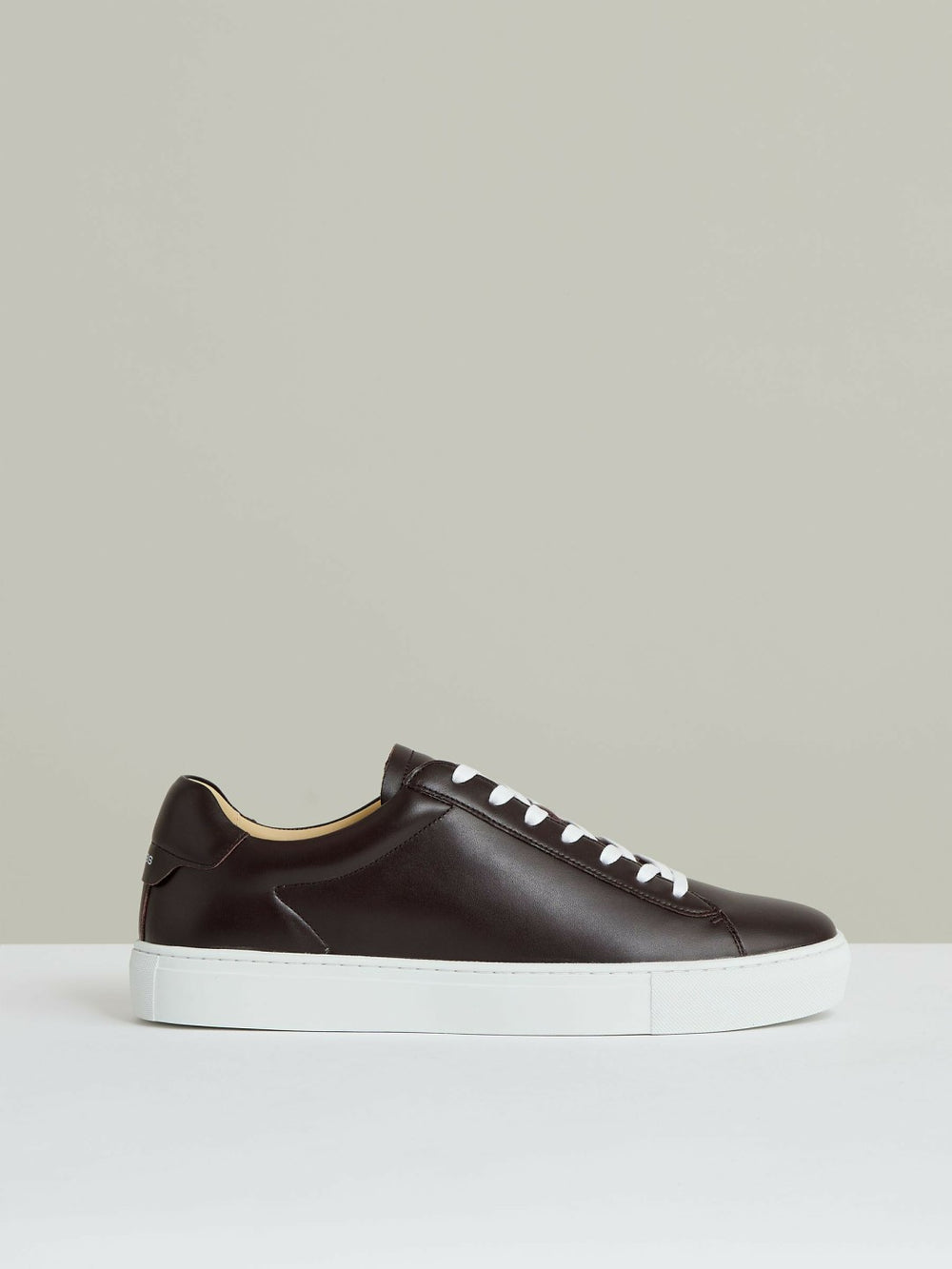 Leather Low-Top Trainers in Plum Purple