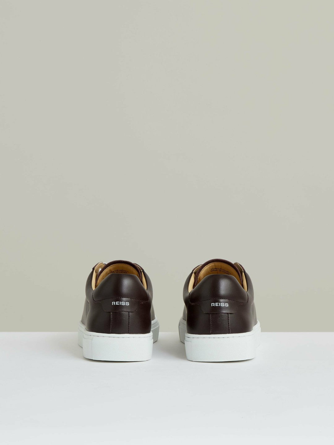 Leather Low-Top Trainers in Plum Purple