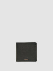 Grained Leather Wallet in Chocolate
