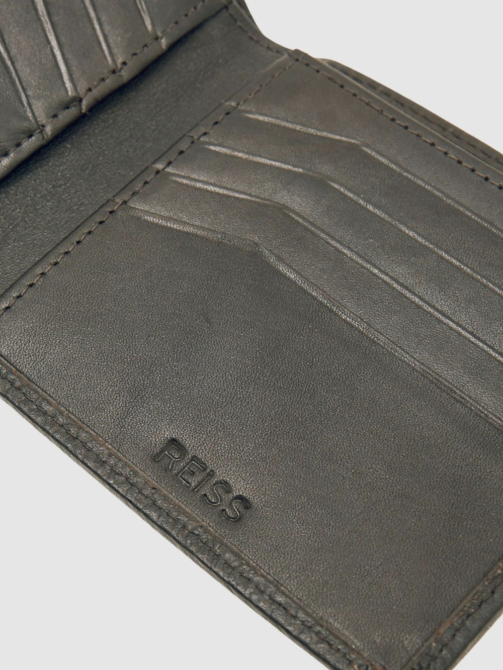 Grained Leather Wallet in Chocolate