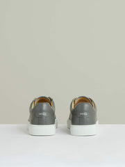 Leather Low-Top Trainers in Graphite Grey