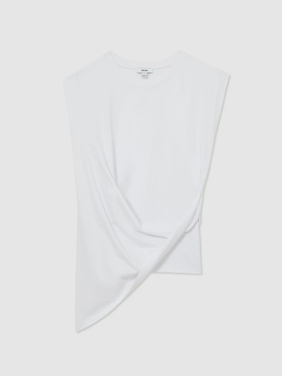 Cotton Drape T-Shirt in White