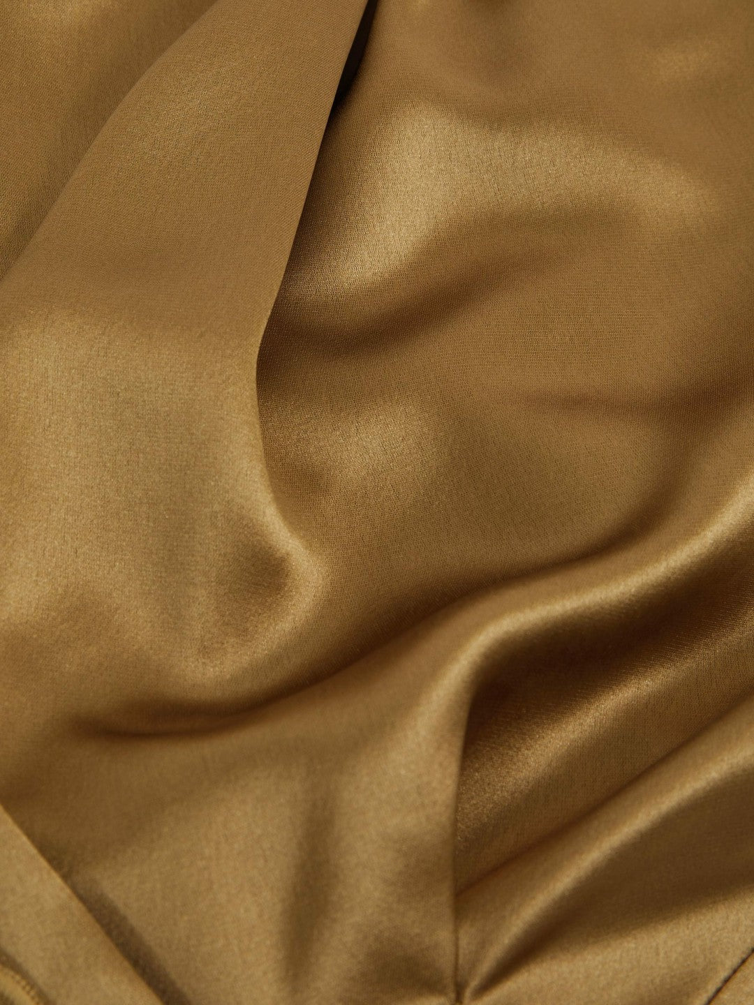 Acler Draped Satin Midi Dress in Gold Moss
