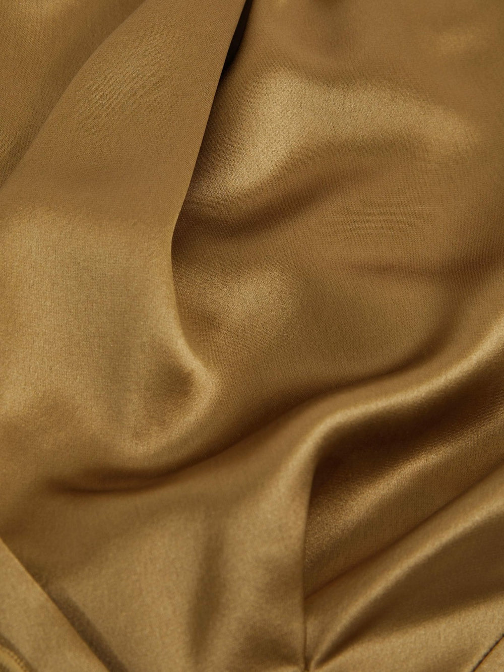 Acler Draped Satin Midi Dress in Gold Moss