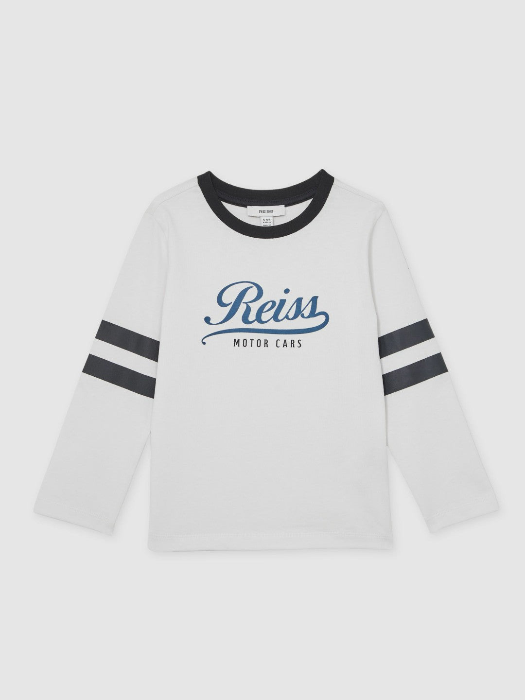 3-9 yrs Cotton Motor Cars Logo T-Shirt in White/Blue