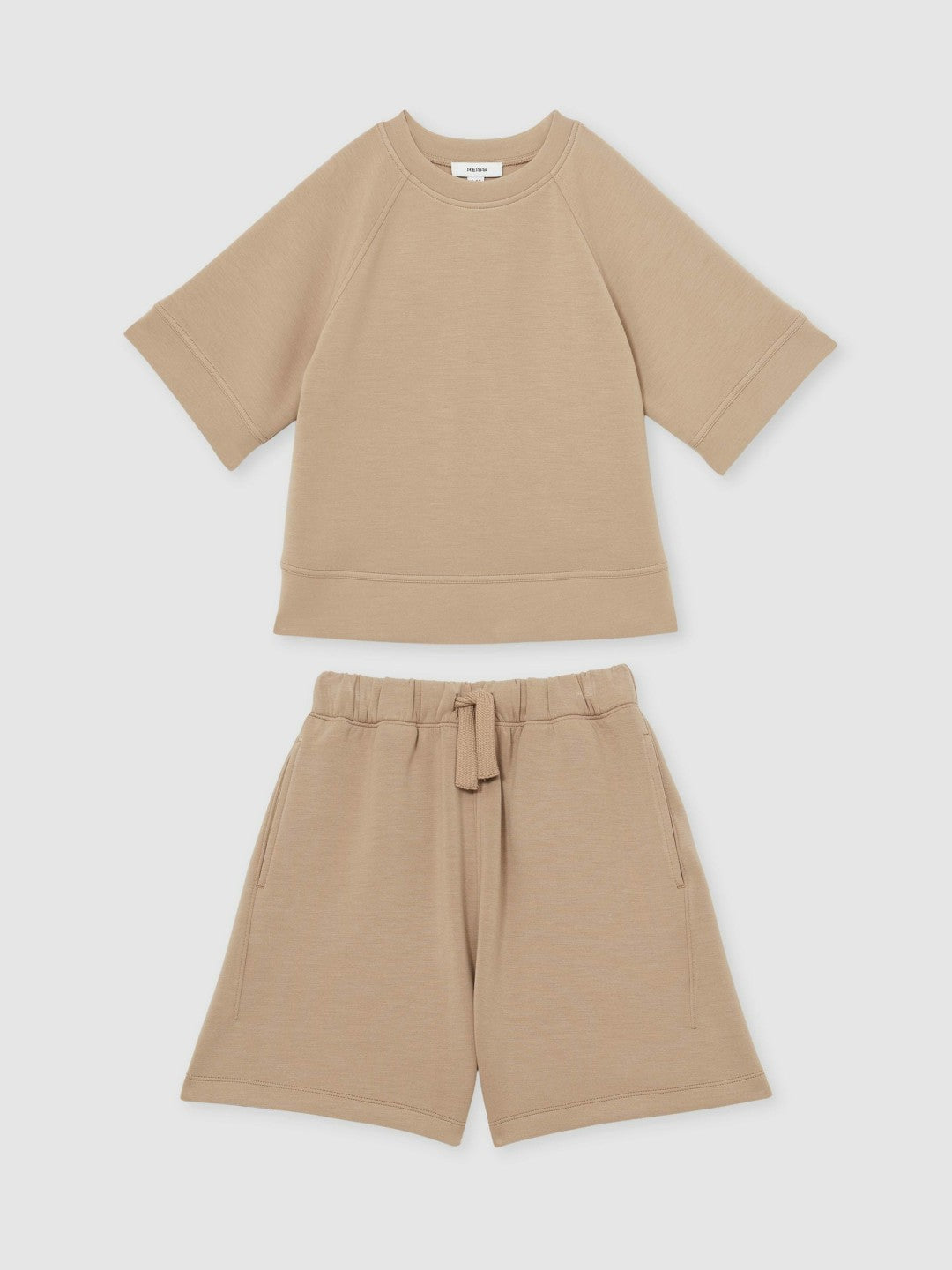 3-9 yrs Modal-Blend Sweatshirt And Shorts Set in Mink