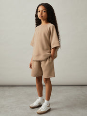 13-14 yrs Modal-Blend Sweatshirt And Shorts Set in Mink