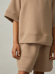 13-14 yrs Modal-Blend Sweatshirt And Shorts Set in Mink