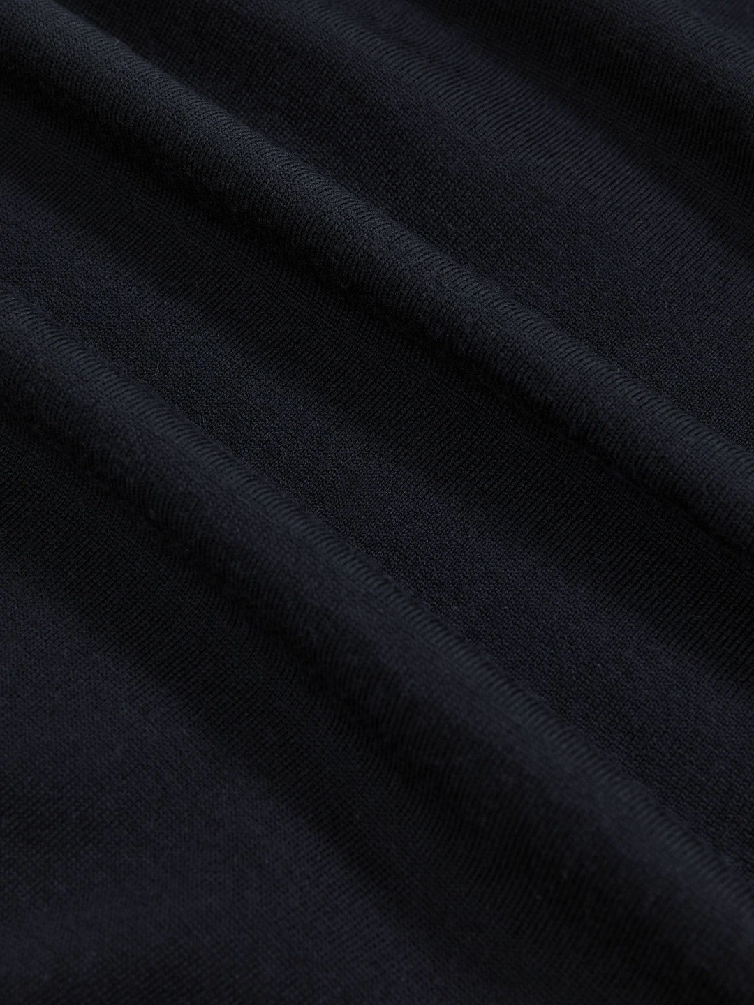 Merino Wool Crew Neck Jumper in Midnight Navy