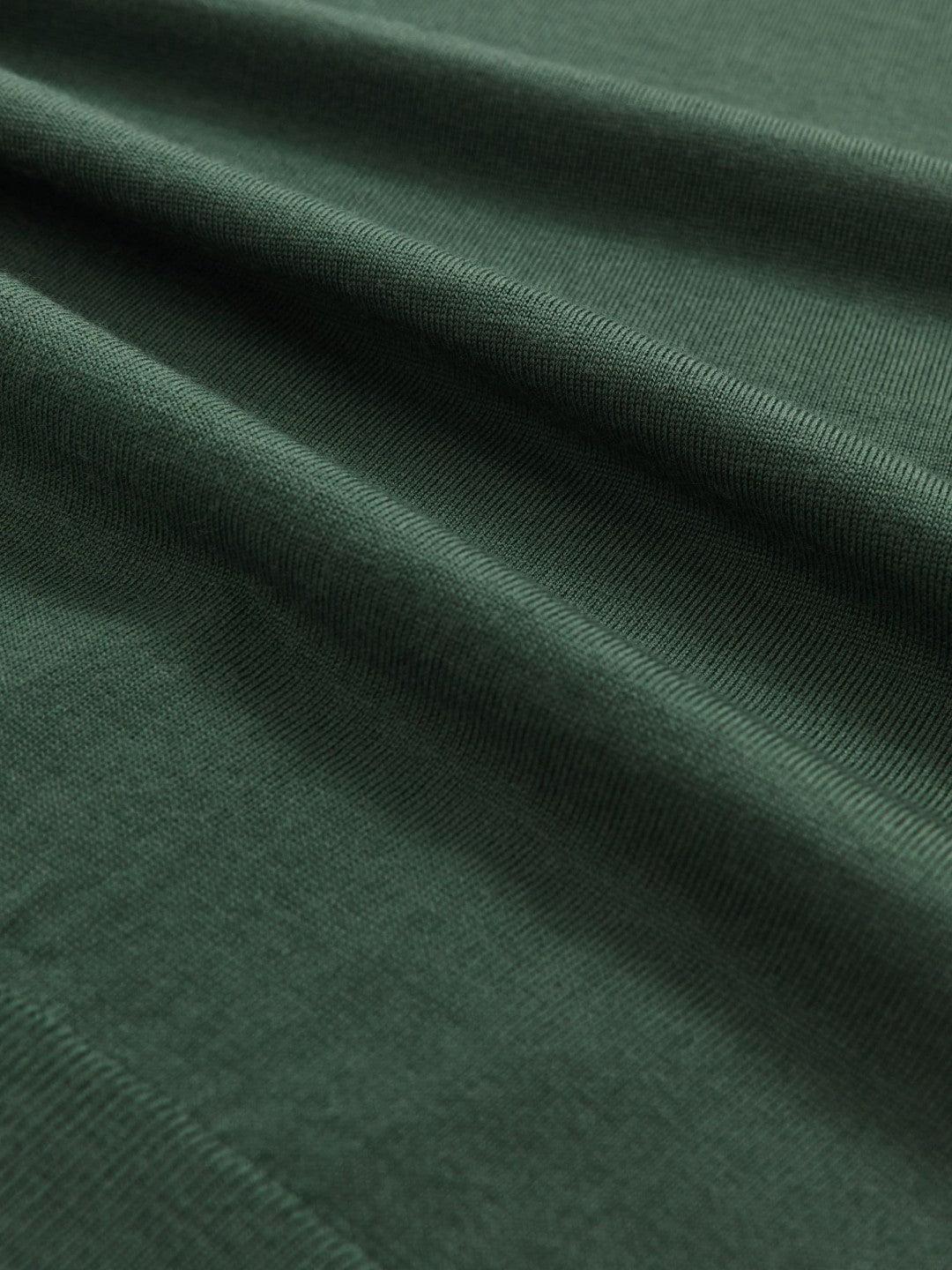 Merino-Wool Crew-Neck Jumper in Kale Green