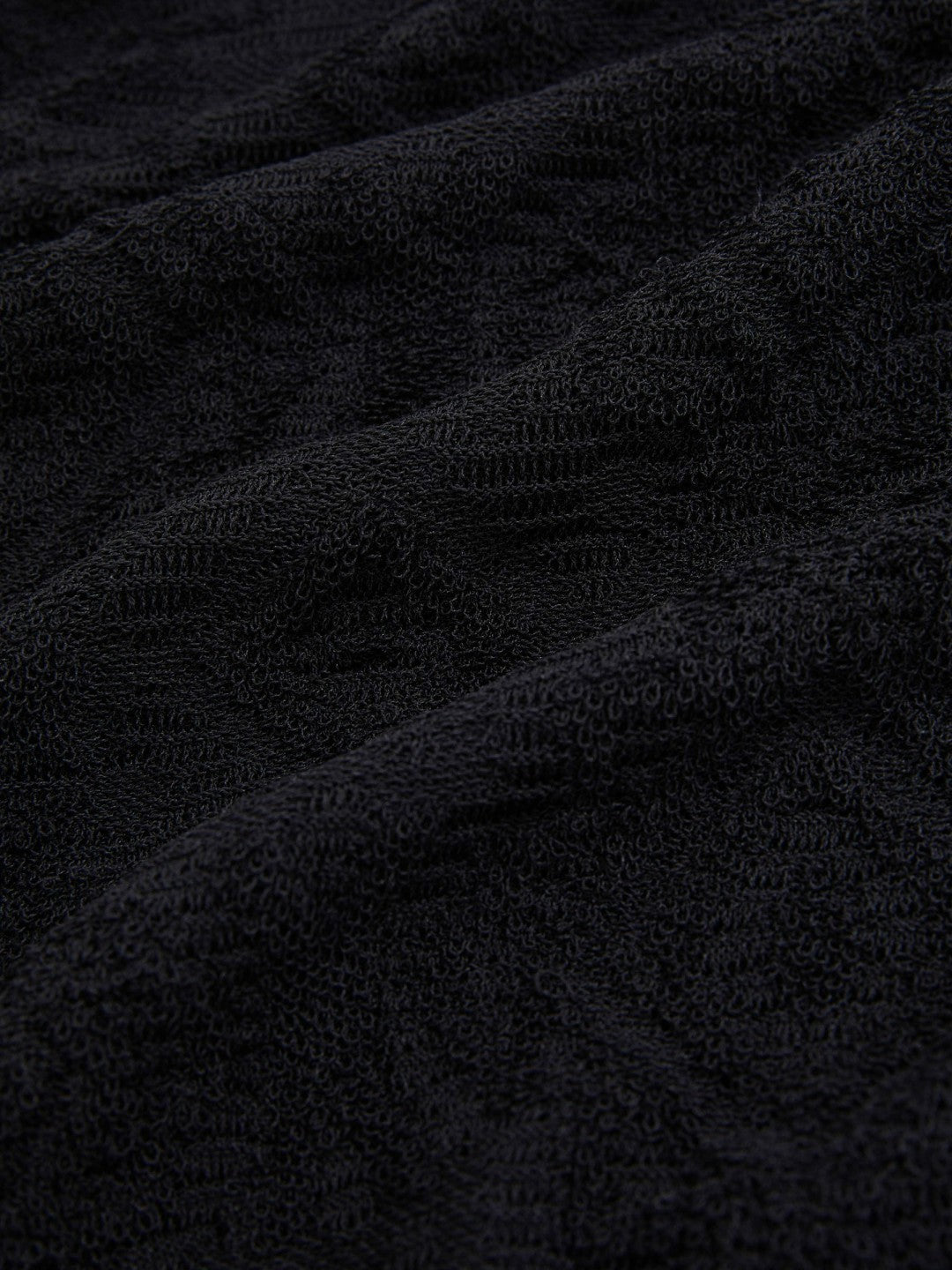 Jacquard Loop-Stitch Polo Shirt in Navy