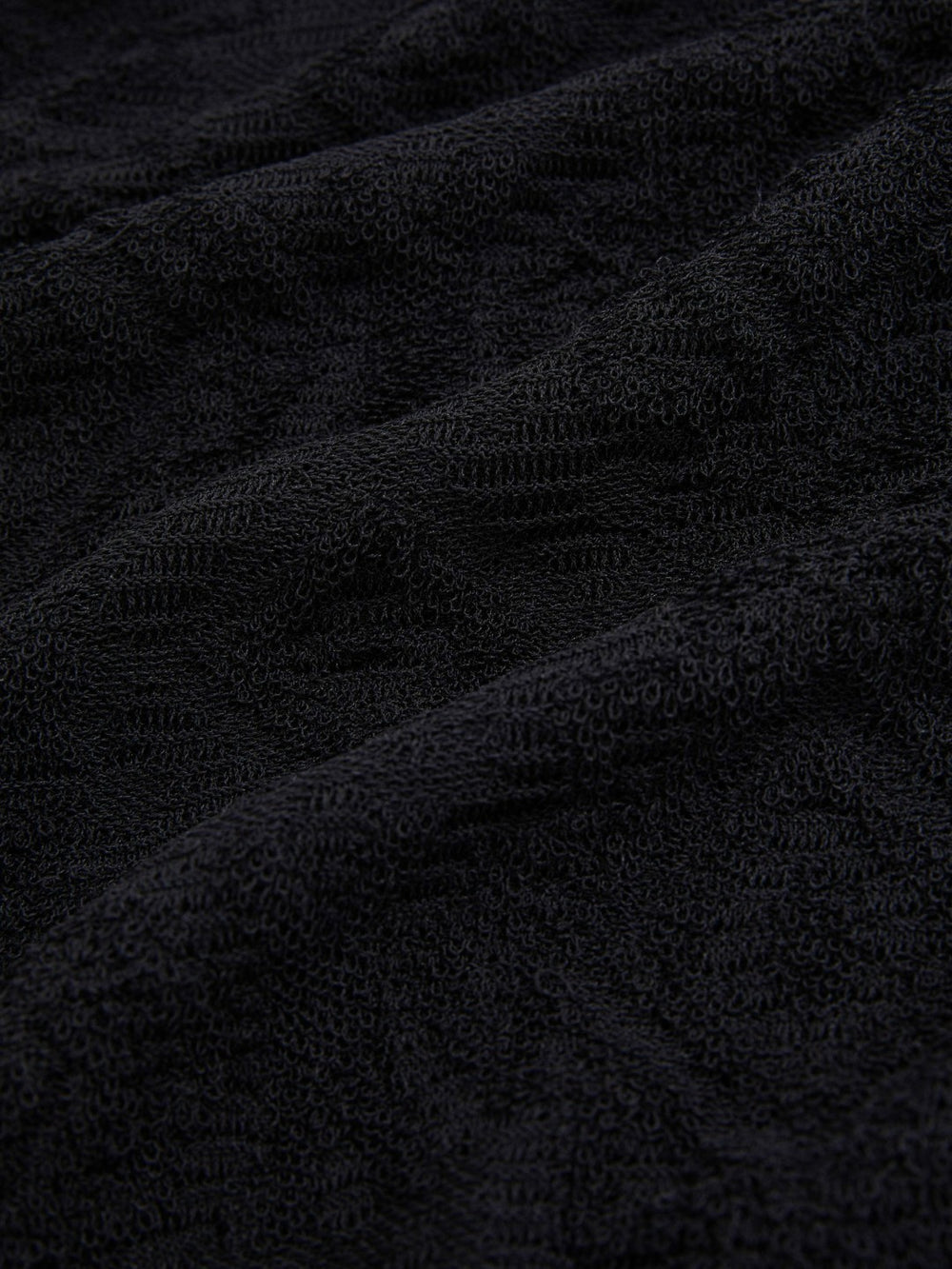 Jacquard Loop-Stitch Polo Shirt in Navy