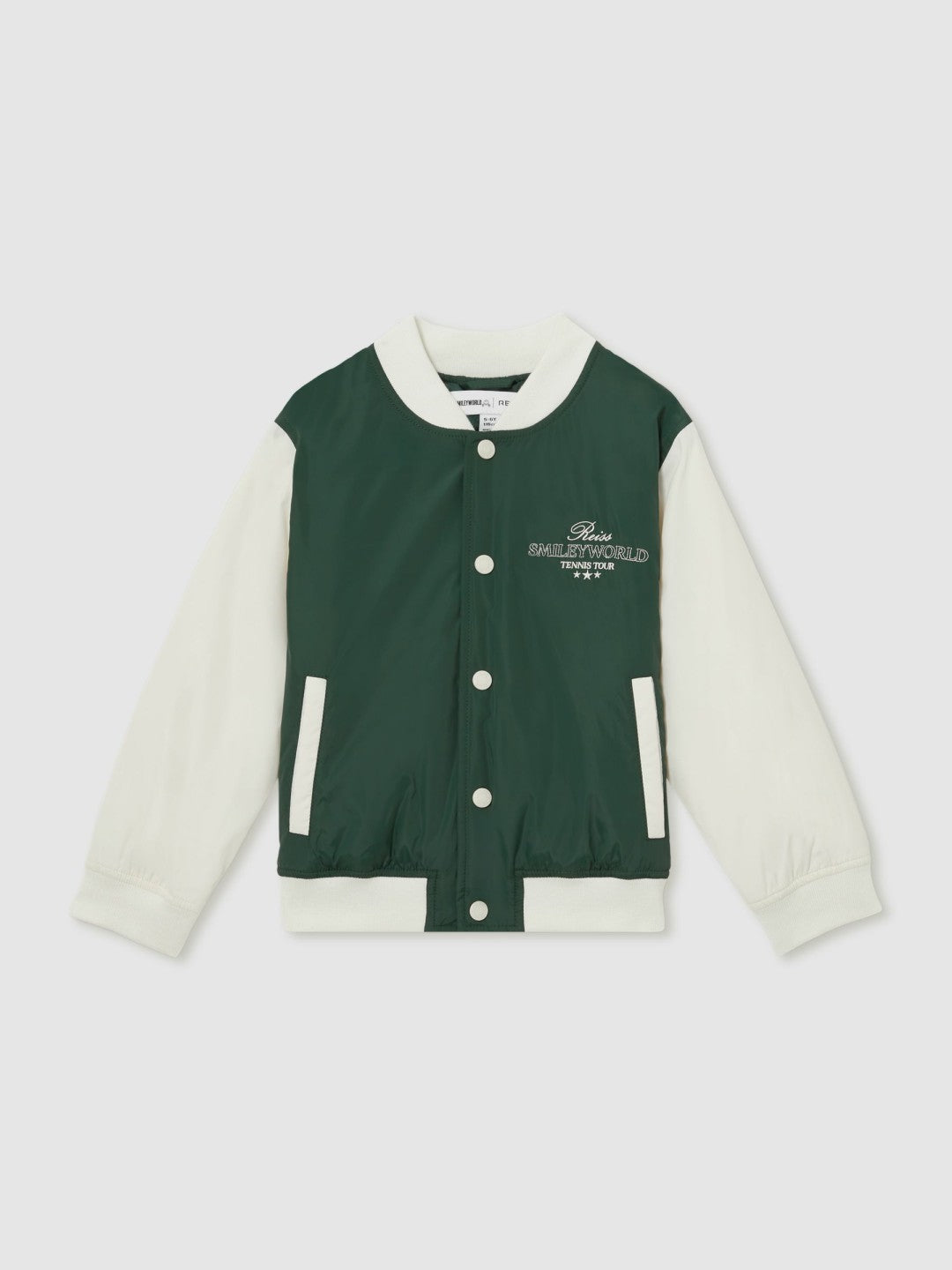 9-13 yrs SmileyWorld Bomber Jacket in Dark Green