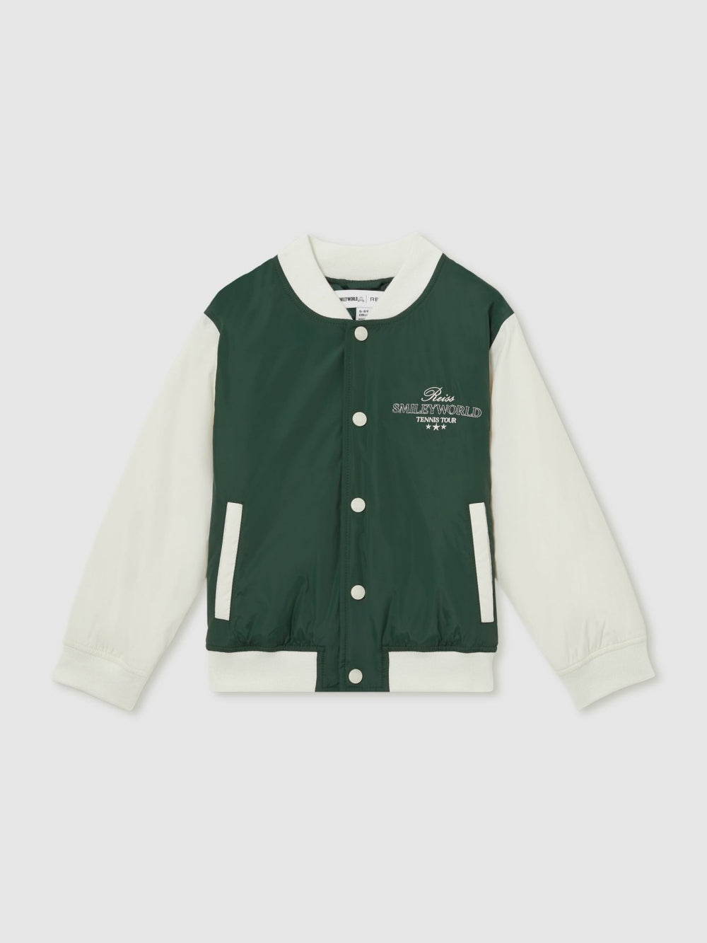9-13 yrs SmileyWorld Bomber Jacket in Dark Green