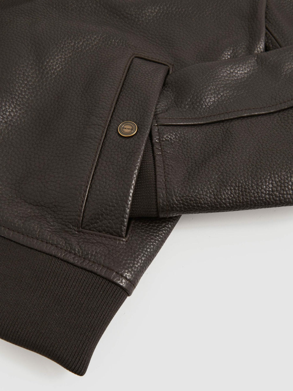 Leather Bomber Jacket in Brown