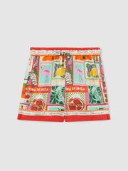 4-9 yrs SmileyWorld Motif-Print Shorts in Multi