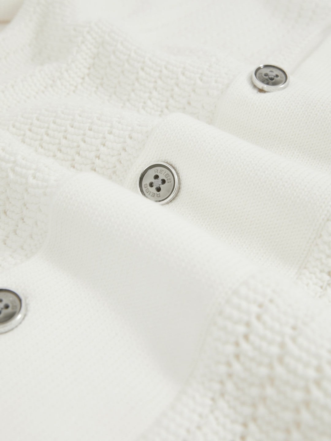 Cotton Textured-Knit Cuban-Collar Shirt in White