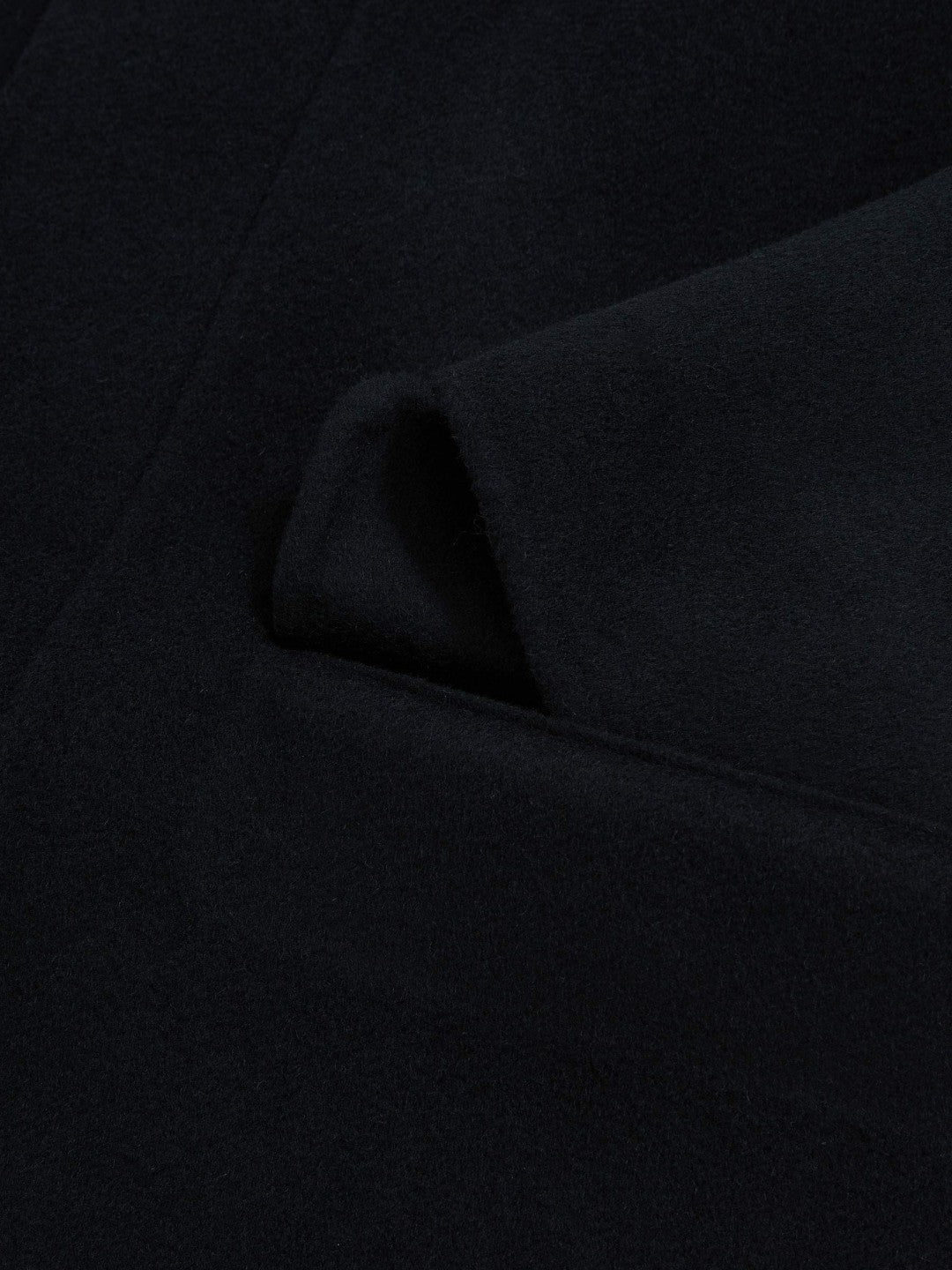 Wool Blend Double Face Button Jacket in Navy