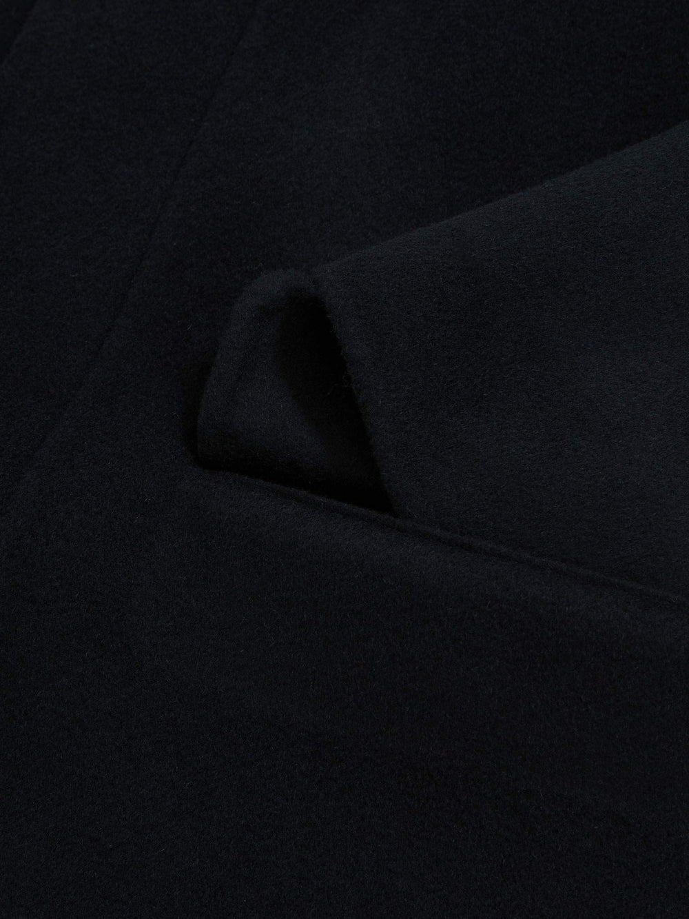 Wool Blend Double Face Button Jacket in Navy