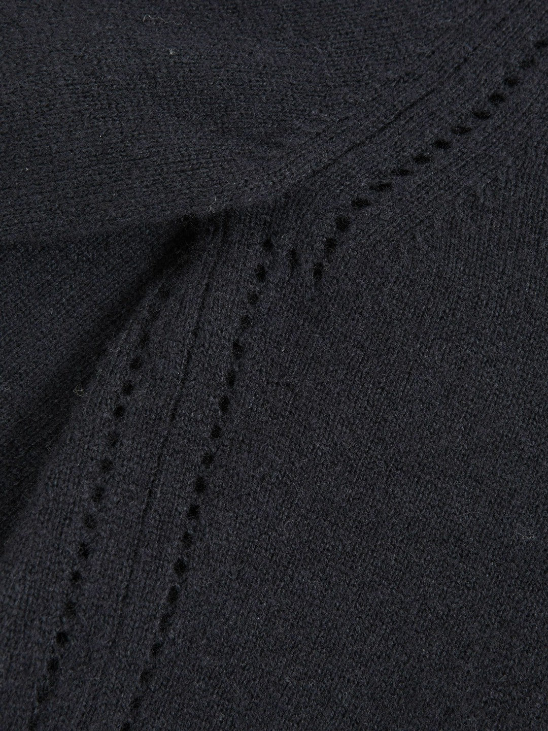 13-14 yrs Wool-Blend Open-Stitch Jumper with Cashmere in Navy