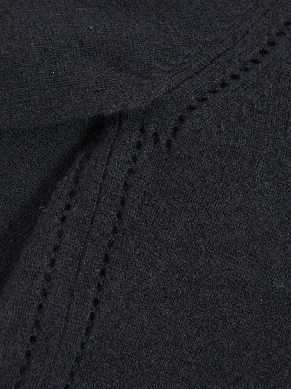 13-14 yrs Wool-Blend Open-Stitch Jumper with Cashmere in Navy