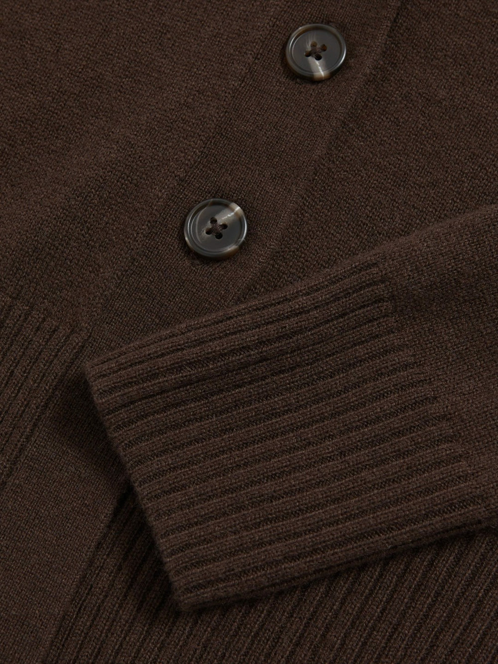 9-13 yrs Wool-Blend Fitted Cardigan With Cashmere in Brown
