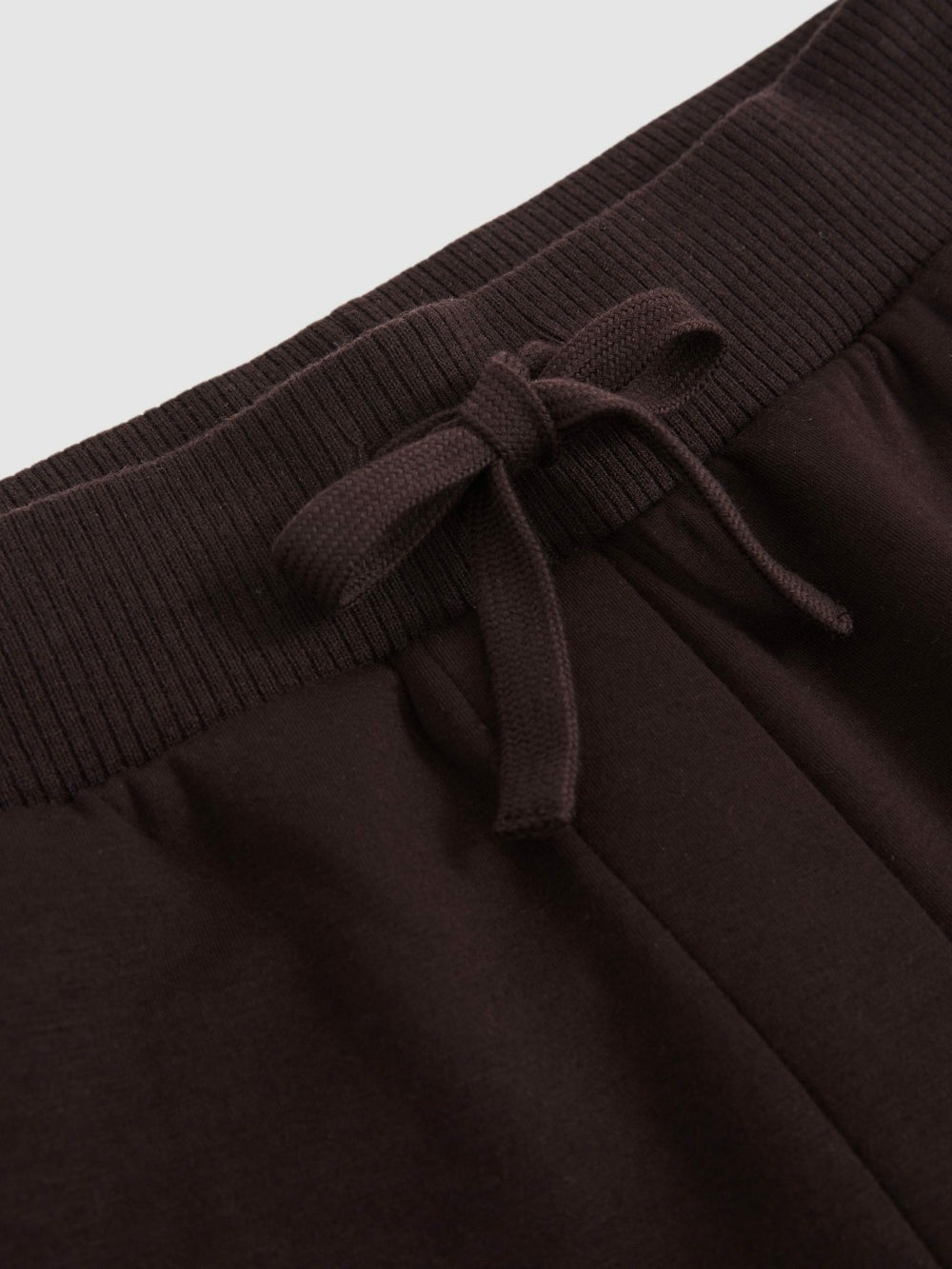 Wide-Leg Interlock Drawstring Joggers in Plum