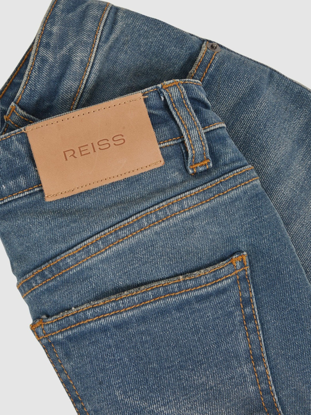 3-9 yrs Straight-Leg Turn-Up Jeans in Blue