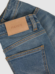 3-9 yrs Straight-Leg Turn-Up Jeans in Blue