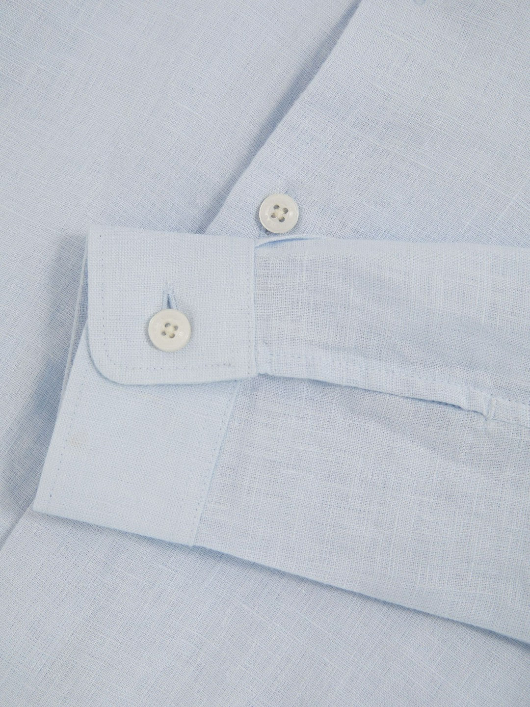 3-9 yrs Linen Cutaway Collar Shirt in Pale Blue