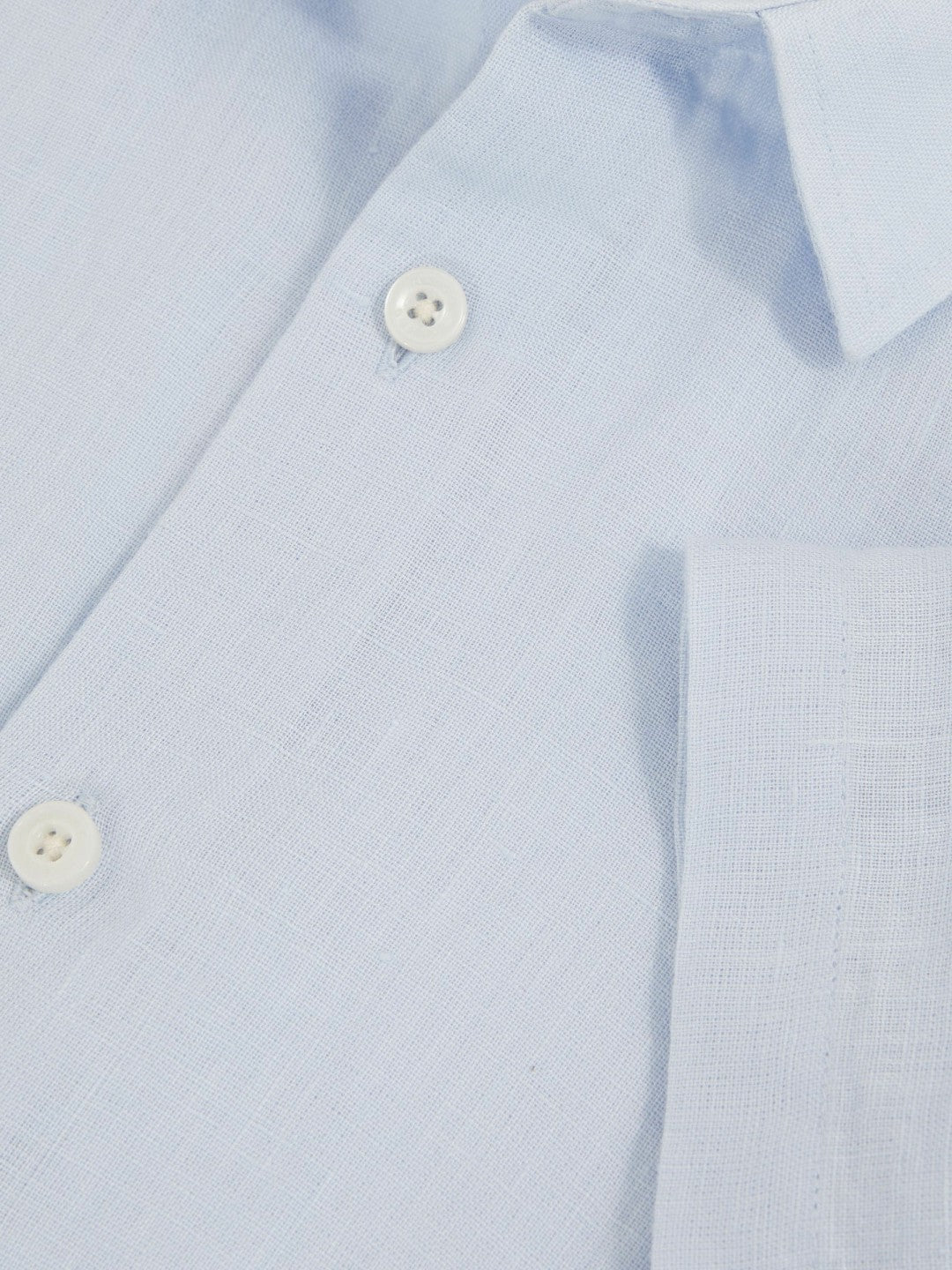 3-9 yrs Short Sleeve Linen Shirt in Pale Blue