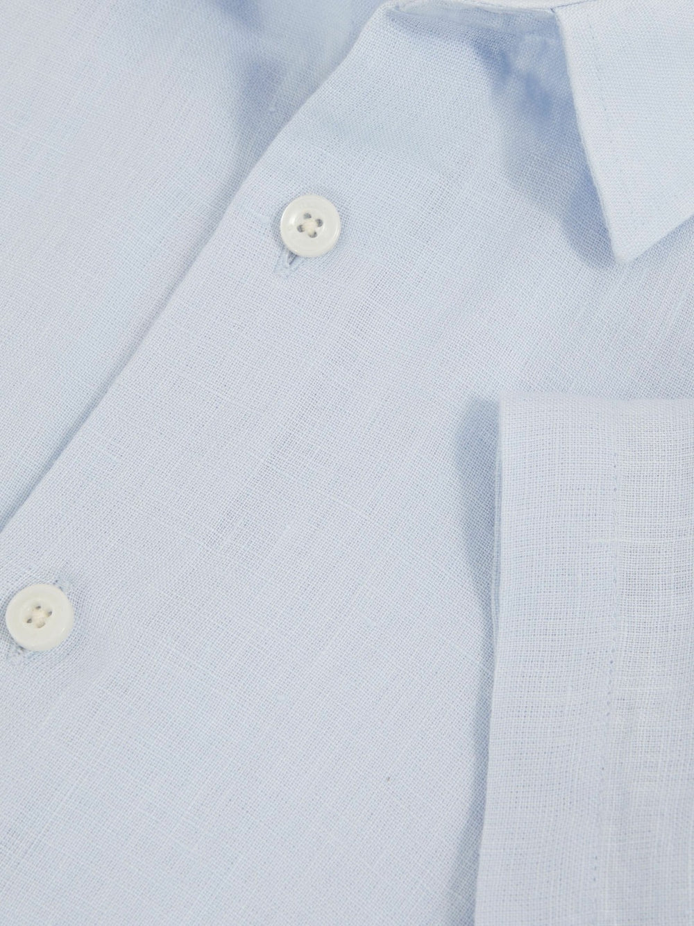 3-9 yrs Short Sleeve Linen Shirt in Pale Blue