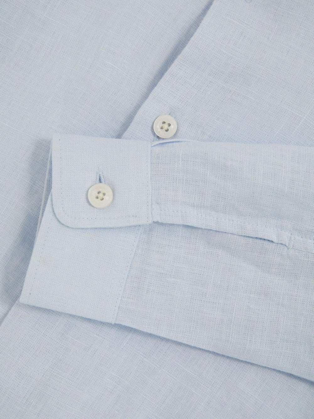 13-14 yrs Linen Cutaway Collar Shirt in Pale Blue
