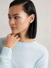 Merino Wool Crew-Neck Jumper in Blue