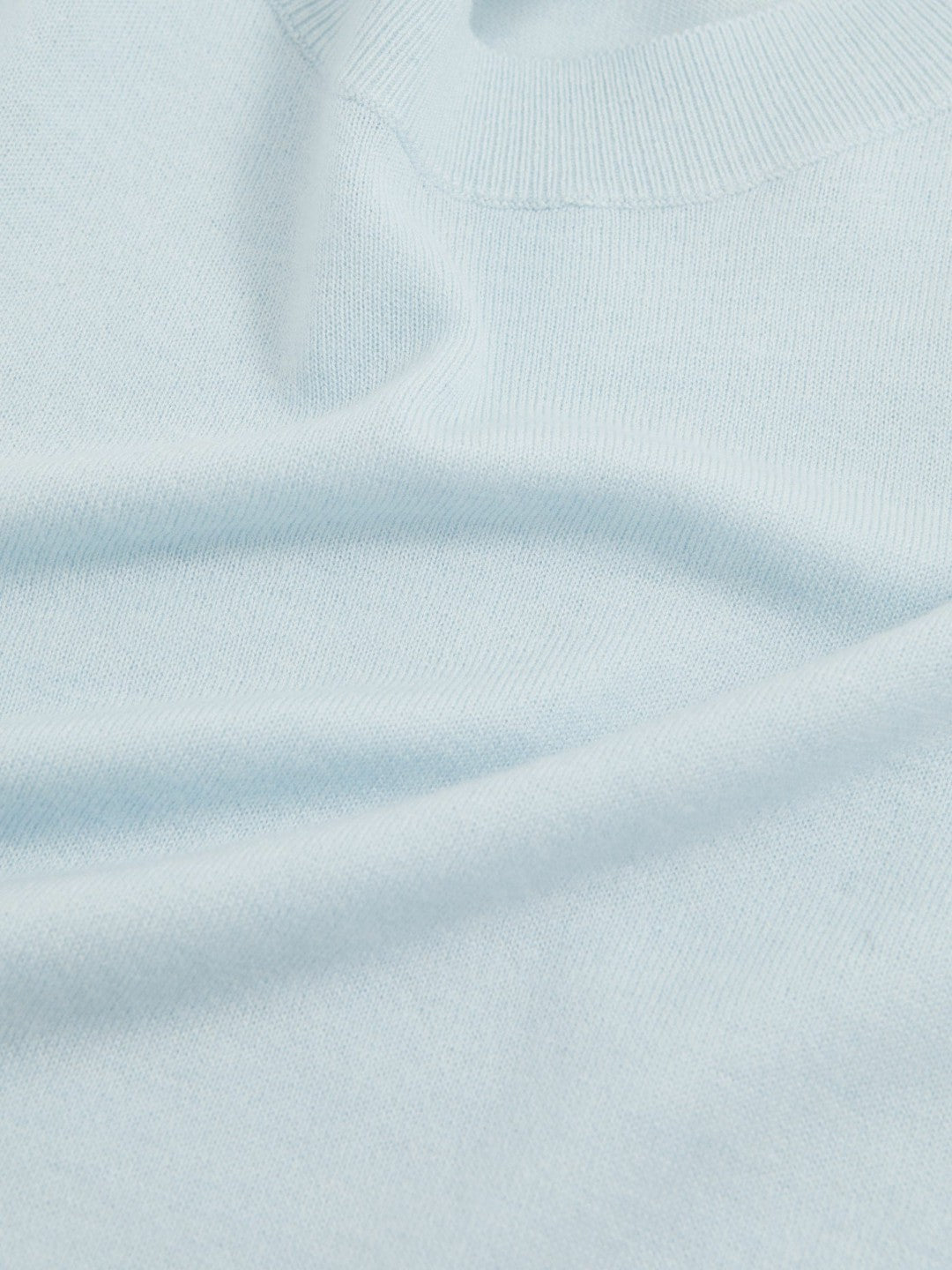Merino Wool Crew-Neck Jumper in Blue