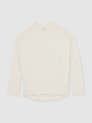 Wool-Cashmere Crew-Neck Jumper in Cream