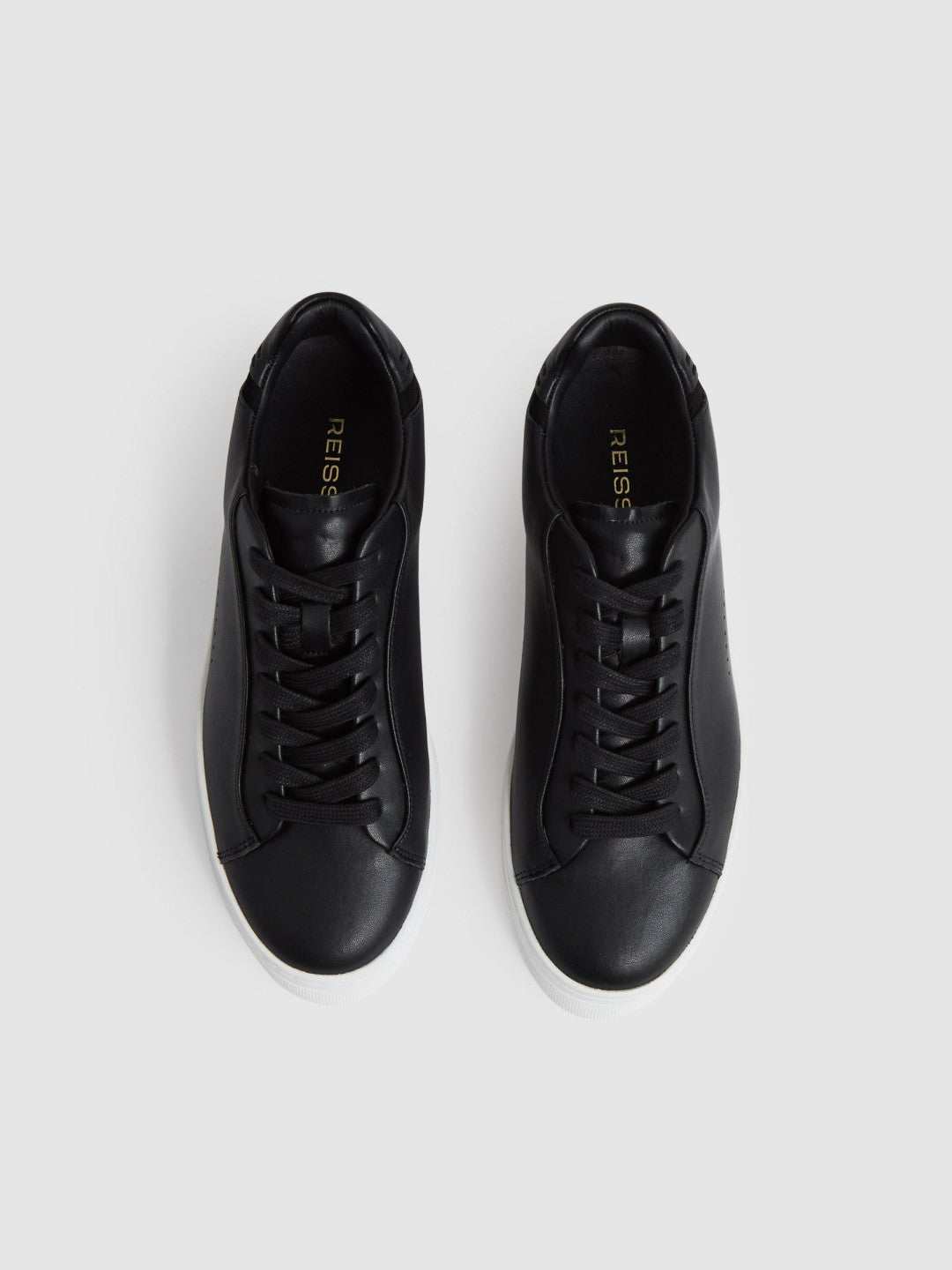 Leather Low-Top Trainers in Black