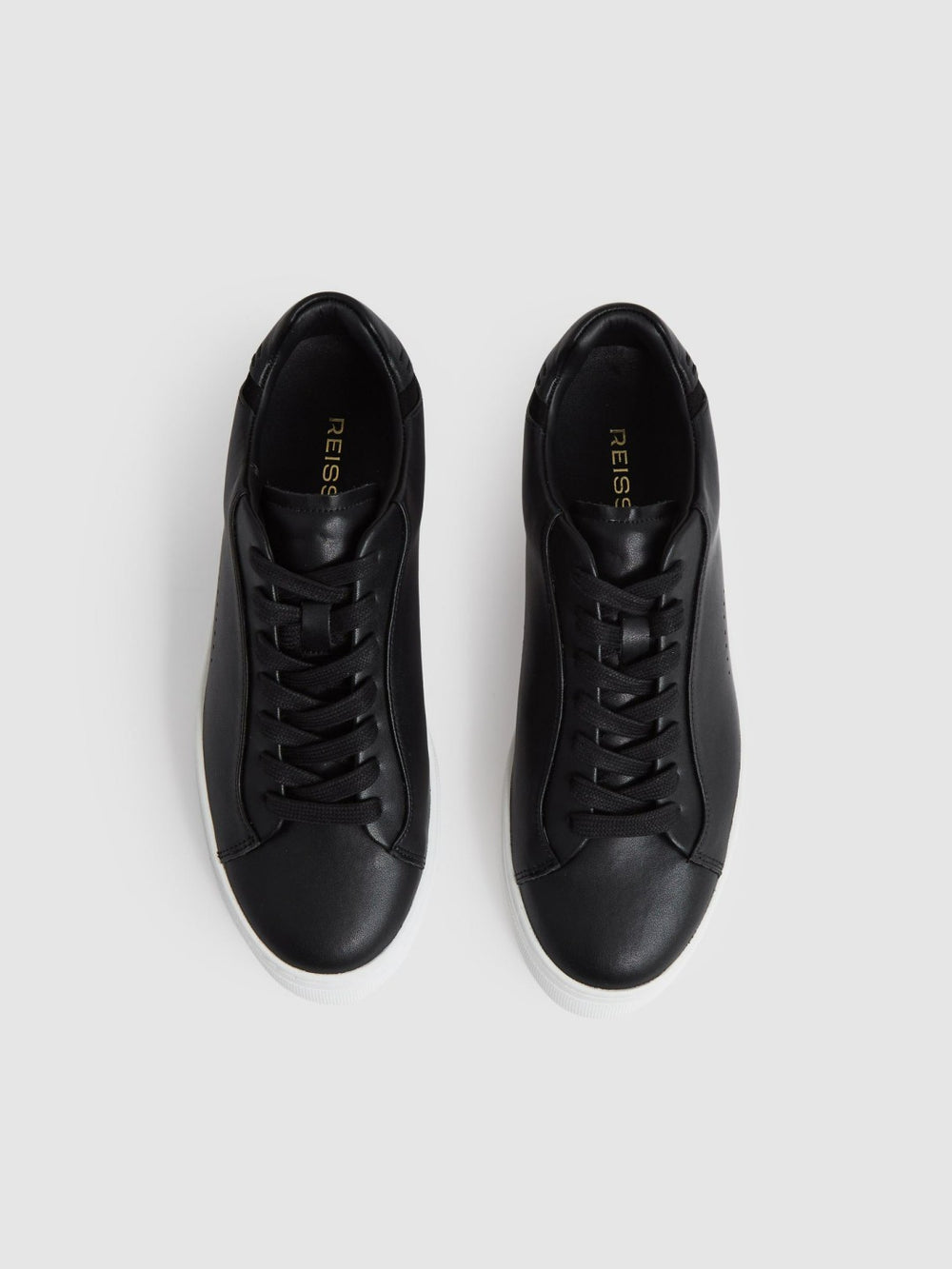 Leather Low-Top Trainers in Black