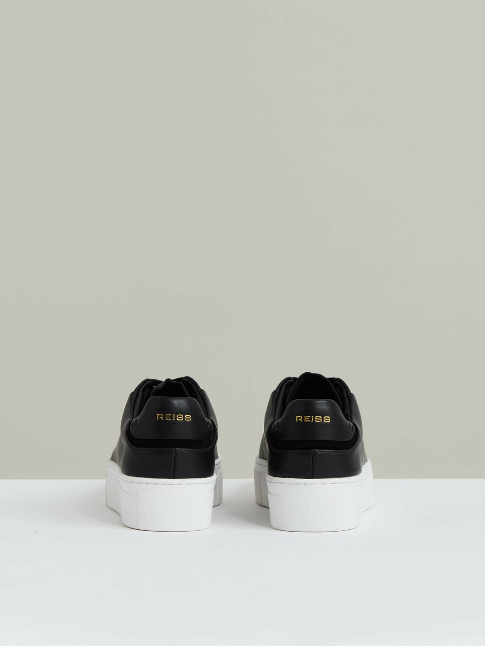 Leather Low-Top Trainers in Black