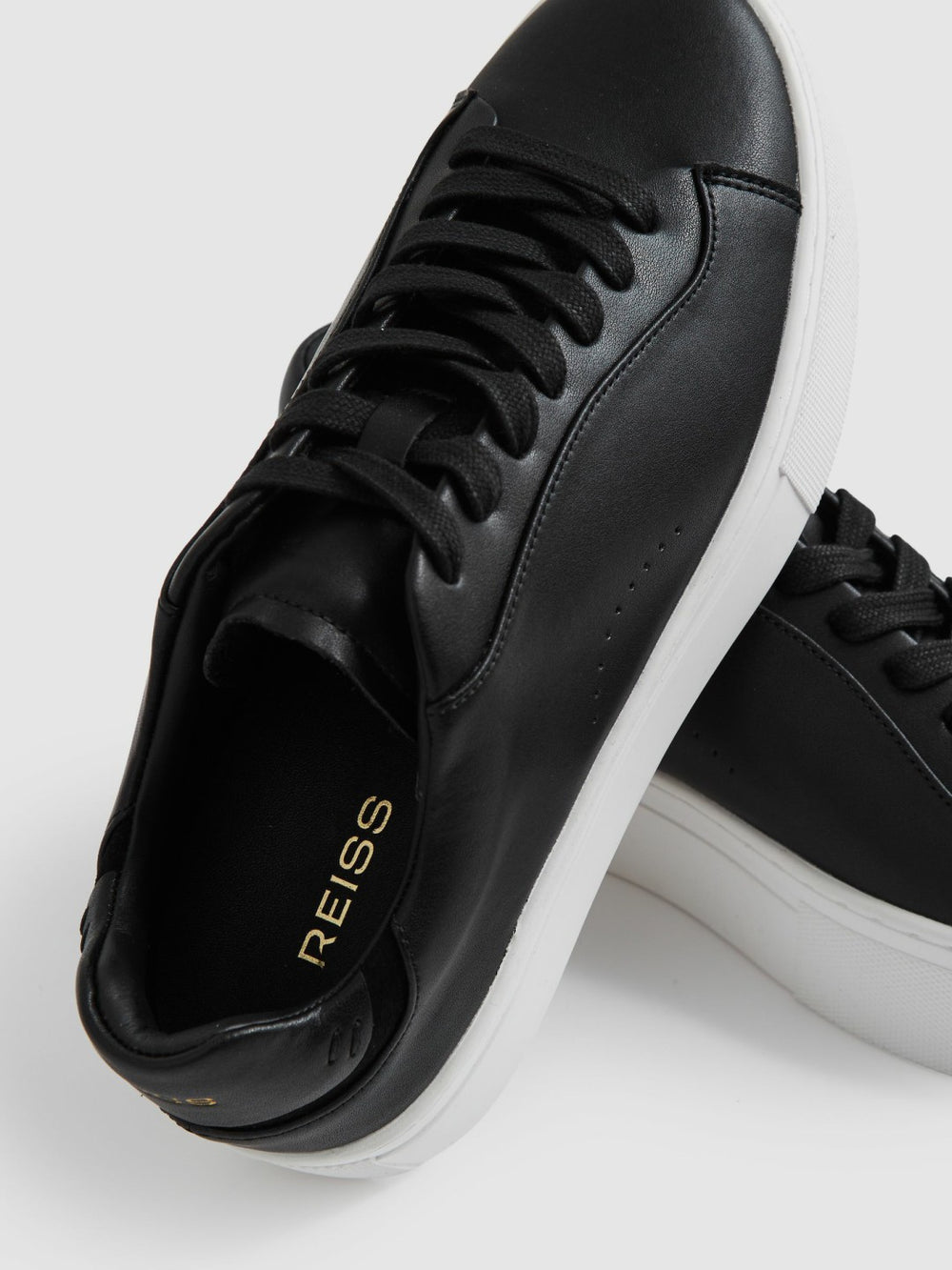 Leather Low-Top Trainers in Black