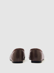 Nappa Leather Ballet Flats in Brown